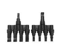 Baxnore 1 to 4 Solar Panel T Branch Cable Connector IP67 Photovoltaic Parallel Connector for Solar Power System with PPO Material 200g