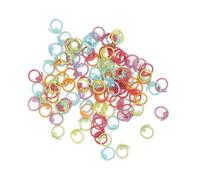 Baxnore 100 pezzi da 100 pezzi colorati segnalini anelli in metallo marcatori a punti all'uncinetto in metallo contatori di punti per maglieria multipli Accessori artigianali fai -