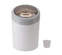 Baxnore 12,5 kg di contenitore di stoccaggio di riso con tazza di misurazione, grande bidone del distributore di grani sigillati in plastica, organizzatore di dispensa da cucina er (Bianco grigio)