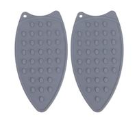 Baxnore 2 pezzi pad di sosta in ferro in silicone, tappetino resistente all'impatto resistente al calore, proteggere i top da tavolo dei mobili da graffi, impedisce danni agli indu (NERO) (Grigio)