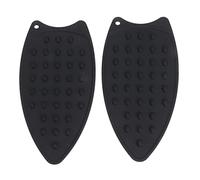 Baxnore 2 pezzi pad di sosta in ferro in silicone, tappetino resistente all'impatto resistente al calore, proteggere i top da tavolo dei mobili da graffi, impedisce danni agli indu (NERO)