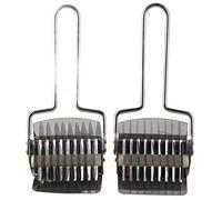 Baxnore 2 pezzi professionali in acciaio inossidabile per pasta, taglierina per noodle, strumento da per pasta fatta in casa, pane, torta, pasticceria, con gancio a forma di U, 16