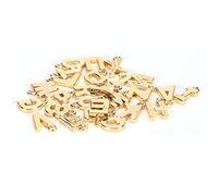 Baxnore 26pcs lettere inglesi in ottone ciondoli alfabeto fai da te artigianato fai -da -te per i gioielli per le orecchini del braccialetto da callo takechain dono personalizzato