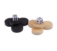 Baxnore 32 pezzi dama in legno dama set di scacchi backgammon pezzi di gioco di qualità premium per giochi in famiglia attività di campeggio viaggi interni ed esterni colore giallo