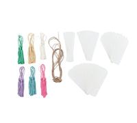 Baxnore 36 pezzi kit di blanks in segnalibri acrilici chiodi trasparenti forniture artigianali fai -da -te con nappe colorate per gli appassionati di lettura studenti artisti 0,04