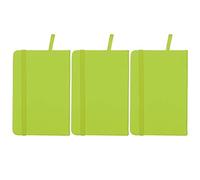Baxnore 3pcs PU Leather A6 Notebook Set di notebook, blocco con cinturino con copertina rigida con un nastro di segnalibri, diario di chiusura elastica per il journaling degli affa (Blu) (Verde)