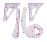 Baxnore 4 pezzi set di righenti curve, strumenti di classificazione della cucitura in plastica, righello che creano il design dell'abbigliamento che tagliano le prove, adattamento