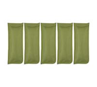 Baxnore 5 Pack Multipurpose Tent Stake Storage Bag, Heavy Duty Oxford Cloth Organizer with Secure Closure for Camping Pegs Nails Accessories, Portable Gear Pouch (Green)