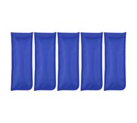 Baxnore 5 Pack Multipurpose Tent Stake Storage Bag, Heavy Duty Oxford Cloth Organizer with Secure Closure for Camping Pegs Nails Accessories, Portable Gear Pouch (Blue)