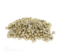 Baxnore 500 pezzi perline acriliche rotonde materiale fai da te accessori con perline fatti a mano lettere dell'alfabeto inglese per abbigliamento decorazione creazione di gioielli (Oro)