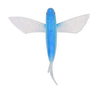 Baxnore 6,7 Pollici Simulato Pesce Ala Volante Esca Morbida Artificiale Accessorio per Attrezzatura da Pesca Design 3D Realistico Pesce predatore per la Pesca d'Acqua Dolce Materia (Blu)