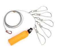 Baxnore Accessorio per Cavo di Blocco da Pesca con traversa per Pesce in Acciaio Inossidabile con Fibbia Mobile con bloccaggio 5Five