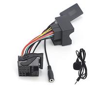 Baxnore Adattatore AUX per musica 5.0 per auto Kit di cablaggio vivavoce per microfono a 6 pin per veicoli di transito Focus Mondeo Fusion Galaxy C-Max Materiale ABS nero DC12V