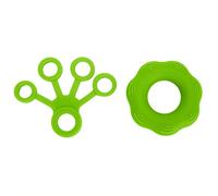 Baxnore Anello di resistenza per allenamento per dita Espansore per forza della mano per riabilitazione dell'avambraccio con forza di presa Silicone Verde chiaro Verde scuro Verde (Verde erba)