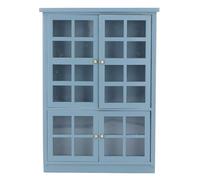 Baxnore Armadietto per mobili per casa delle bambole Scaffale per libri in miniatura Scaffale per esposizione Blu scuro scandinavo in legno per casa delle bambole Camera da letto S