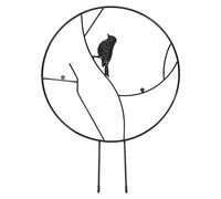 Baxnore Bird Garden Trellis, Supporto per piante di ferro 30x40 cm, traliccio in metallo decorativo per le piante da arrampicata sul balcone interno esterno (Nero)