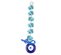 Baxnore Blue Malte Elecance Elefante Nava Wall sospeso a sospensione Amulet Blessing Decor Talisman fatto a mano per la protezione dell'auto per la casa Design unico Materiale di