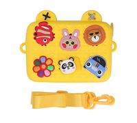 Baxnore Borsa a tracolla per fotocamera a forma di cartone animato Custodia protettiva per fotocamera Custodia per il trasporto leggera e sporca Regalo creativo per ragazzi Ragazze (Gialla)