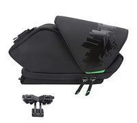Baxnore Borsa da sella borsa di coda per bici sotto il sedile con la tasca della bottiglia di acqua di disegno riflettente grande capacità per il pendolarismo sport all'aperto