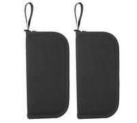 Baxnore Borsa per attrezzi professionale per la riparazione di orologi Custodia premium per organizer per orologiai Kit di riparazione per gioiellieri Tela nera Materiale per carto