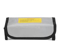 Baxnore Borsa per batteria ignifuga Scatola di protezione antideflagrante per drone Modello RC Custodia per batteria al litio Borsa 19,4x7x7,8 cm Fibra ignifuga grigia