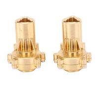 Baxnore Brass Rear Axle Portal Housing Cover Set Heavy Duty Durable Performance Upgrade Kit for RC Crawler Cars Golden Color 37mm 55g