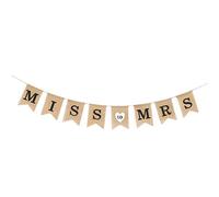 Baxnore Burlap Pennant Bandy Miss to Mrs Wedding Banner Disteria per casa fai da te decorazione per iuta naturale per San per doccia da sposa festa 120x165mm 8pcs