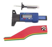 Baxnore Calibro digitale di profondità del battistrada con codice colore, schermo LCD, strumento di misurazione portatile portatile per pastiglie dei freni a tamburo a disco, mater