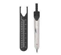 Baxnore Calibro ECG professionale Strumento di misurazione in acciaio inossidabile con righello da 0-2,4 pollici e bussola da disegno per infermieri medici Monitoraggio della frequ (Nera)