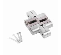 Baxnore Cerniere invisibili per mobili da 180 gradi Cerniere nascoste a croce in lega di zinco Cerniere nascoste antiruggine resistenti per armadi da Porte scorrevoli 43,7 mm 60,4 (94 mm)