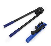 Baxnore Cinghia in PP PET Tenditore manuale Piegatrice Pinza per imballaggio Strumento per reggiatura Costruzione in acciaio resistente Maniglia antiscivolo per l'imballaggio di ar