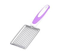 Baxnore Coltello da multiuso tagliacarne professionale in acciaio inossidabile con manico antiscivolo per affettare pomodoro, prosciutto, formaggio, frutta, verdura (Viola)