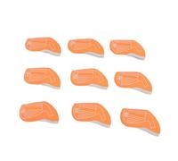 Baxnore Coperchio di testa con club con ammortizzatore di ammortizzatore di polvere anti -slip elegante club proiettili proiettili arancione 9pcs golf cover per golfisti per golfis