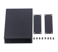 Baxnore Custodia per progetto in lega di alluminio Custodia nera sabbiata per circuito stampato Amplificatore di potenza Elettronica fai-da-te Attrezzatura industriale 6063T5 Mater