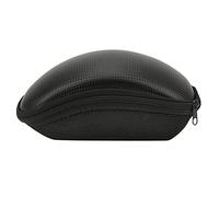 Baxnore Custodia protettiva portatile per occhiali da neve da sci Custodia rigida da trasporto antigraffio durevole con cerniera per sci snowboard pelle PU nera 22x12x5 cm