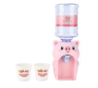 Baxnore Distributore d'acqua Giocattoli Forma carina Facile da usare Versare acqua Facilmente educativo per il turismo picnic Oltre 3 anni Plastica Blu Rosa Colore casuale (Finestra/Maiale Grül)