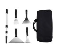 Baxnore Drywall Skimming Set Stainless Steel Telescopic Paint Scraper Putty Kit with 4 Sizes for Wall Repair Home Renovation Construction Aluminum Alloy Frame 40 100cm Adjustable H