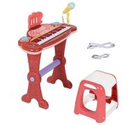 Baxnore Error 2029 Pianoforte elettronico 37 tasti Strumento musicale elettronico con microfono e sgabello Musica educativa per ragazzi e ragazze Età 3 4 5 6 anni Regalo di complea