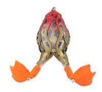 Baxnore Esche per rane di tuono per rane morbide esche per pesca ad acqua galleggiante con doppie eliche Gambe per testa di serpente basso pesca salmone materiale PVC di alta quali (5#Colore)