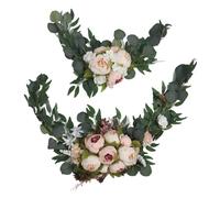 Baxnore Fiori dell' di nozze artificiali, swag floreali di seta a colori per arredamento per matrimoni, benvenuto pre -assemblato per la decorazione della cerimonia di accoglienza (Champagne)