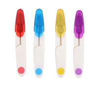 Baxnore Forbici da cucito Thread Snips, confezione da 4, a forma di U, con molla di sicurezza e cappucci protettivi, lame in acciaio inossidabile ultra affilate per lavori fai da t