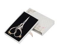 Baxnore Forbici da cucito vintage con manico cavo, forbici da ricamo in acciaio inossidabile per tagliare tessuti, ideali per progetti di artigianato fai-da-te e lavori di cucito,