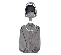 Baxnore Giacca da apicoltura professionale con cappuccio staccabile in cotone ispessito a corpo pieno di protezione polsini elastici in maglia ad alta visibilità abbigliamento da a