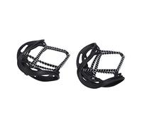 Baxnore Guida alla neve di ghiaccio per scarpe stivali 2pcs taglienti di trazione anti -slip con punte in acciaio inossidabile per le escursioni invernali che scintillano in montag