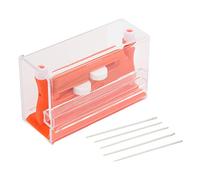 Baxnore Infila ago automatico multifunzionale a doppio foro per macchine da cucire e aghi a mano. Realizzato in plastica leggera, misura 2,6x4,4x7,2 cm. Include 5 perni e manuale d (Arancia)
