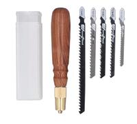 Baxnore Kit a mano per modellismo Mini a mano professionale con 5 lame intercambiabili in acciaio ad alto tenore di carbonio Manico durevole in legno naturale per intaglio del le