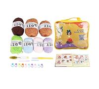 Baxnore Kit all'uncinetto per principianti Completa Fai da te Funishing Crochet Starter Kit per principianti con 4 pezzi succulenti mezzogio