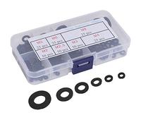 Baxnore Kit di assortimento di rondella piatta in nylon, set di guarnizioni da 250 pcs m2 m2.5 m3 m4 m5 m6 m8, con scatola di stoccaggio per la manutenzione automobilistica per la