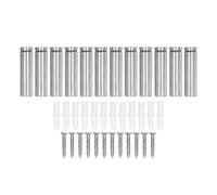 Baxnore Kit di fissaggio per montaggio a parete, viti di supporto in acciaio inossidabile da 12 pezzi, hardware di montaggio resistente per cartelli, foto, pannelli, ufficio, negoz