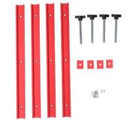 Baxnore Kit guida e cursore con scanalatura a T Profilo a doppia scanalatura in lega di alluminio resistente con fori preforati Lunghezza 400 mm per progetti fai da te di lavorazio